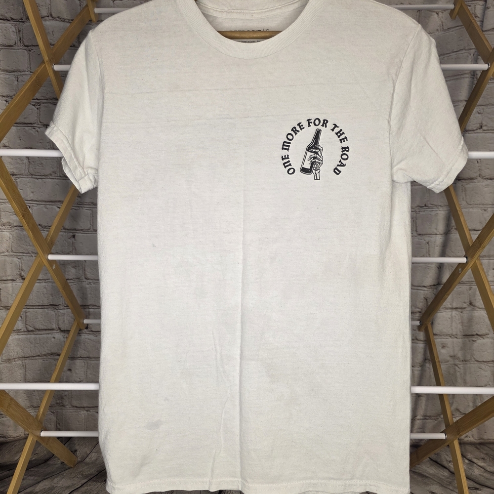 Retrofit White Short Sleeve Tee with Minimalist Design